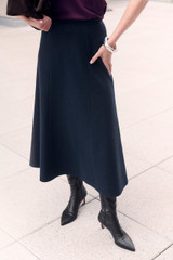 Ellingham Boiled Wool Skirt Navy Ellingham Boiled Wool Skirt Navy