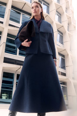 Ellingham Boiled Wool Skirt Navy Ellingham Boiled Wool Skirt Navy