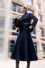 Ellingham Boiled Wool Skirt Navy Ellingham Boiled Wool Skirt Navy