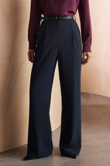 Clever Crepe Rialto Wide-Leg Trousers Navy Clever Crepe Rialto Wide-Leg Trousers Navy