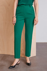 Tavira Sculpt Stretch Crepe Slim-Leg Trousers Cyanine Green Tavira Sculpt Stretch Crepe Slim-Leg Trousers Cyanine Green