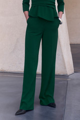 Clever Crepe Adelaide Wide-Leg Trousers Forest Green Clever Crepe Adelaide Wide-Leg Trousers Forest Green