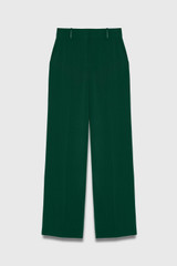 Clever Crepe Adelaide Wide-Leg Trousers Forest Green