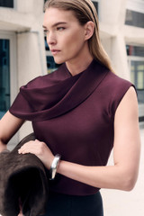 Ocana Satin Blouse Deep Plum Ocana Satin Blouse Deep Plum