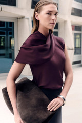 Ocana Satin Blouse Deep Plum Ocana Satin Blouse Deep Plum