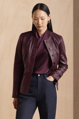 Ocana Satin Blouse Deep Plum Ocana Satin Blouse Deep Plum