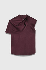 Ocana Satin Blouse Deep Plum