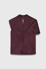 Ocana Satin Blouse Deep Plum