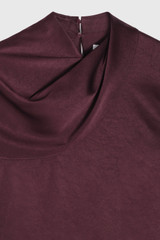 Ocana Satin Blouse Deep Plum