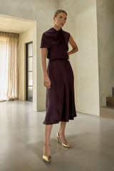 Ocana Satin Blouse Deep Plum Ocana Satin Blouse Deep Plum