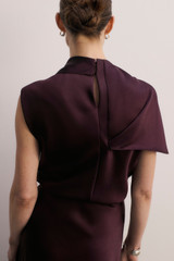Ocana Satin Blouse Deep Plum