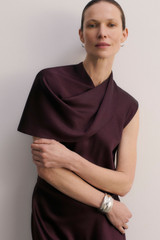 Ocana Satin Blouse Deep Plum