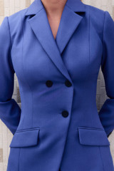 365 Pure Wool Abbeville Jacket Deep Cornflower Blue 365 Pure Wool Abbeville Jacket Deep Cornflower Blue