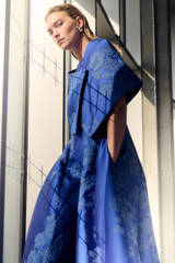 Bari Jacquard Wrap Deep Cornflower Blue Bari Jacquard Wrap Deep Cornflower Blue
