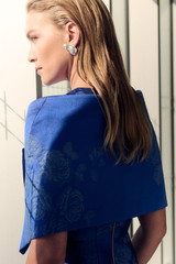 Bari Jacquard Wrap Deep Cornflower Blue Bari Jacquard Wrap Deep Cornflower Blue