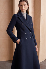 Hampstead Wool Blend Coat Navy