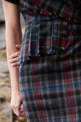 Cannich Wool Dress Red And Blue Cannich Wool Dress Red And Blue