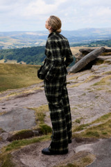 Culloden Wool Check Jacket Black And Green Culloden Wool Check Jacket Black And Green