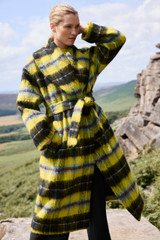 Aboyne Wool Mohair Coat Citrine And Black Aboyne Wool Mohair Coat Citrine And Black