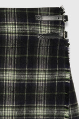 Balintore Wool Check Mini Skirt Black And Green Balintore Wool Check Mini Skirt Black And Green
