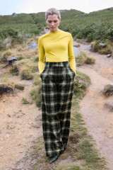 Hartford Wool Check Trousers Black And Green Hartford Wool Check Trousers Black And Green