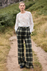 Hartford Wool Check Trousers Black And Green Hartford Wool Check Trousers Black And Green