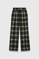 Hartford Wool Check Trousers Black And Green Hartford Wool Check Trousers Black And Green