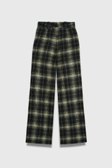 Hartford Wool Check Trousers Black And Green Hartford Wool Check Trousers Black And Green