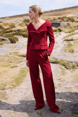 Hamilton Sculpt Stretch Crepe Jacket Dark Red Hamilton Sculpt Stretch Crepe Jacket Dark Red