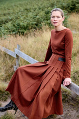Eriska Compact Wool Skirt Spice Eriska Compact Wool Skirt Spice