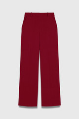 Adelaide Sculpt Stretch Crepe Wide-Leg Trousers Dark Red