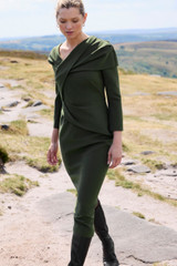 Iona Sculpt Stretch Crepe Dress Highland Green Iona Sculpt Stretch Crepe Dress Highland Green