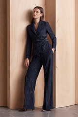 Collingham Wool Pinstripe Jacket Navy Collingham Wool Pinstripe Jacket Navy