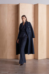 Collingham Wool Pinstripe Jacket Navy Collingham Wool Pinstripe Jacket Navy