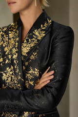 Knighton Jacquard Jacket Black And Gold Knighton Jacquard Jacket Black And Gold
