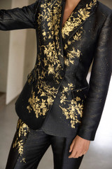 Knighton Jacquard Jacket Black And Gold Knighton Jacquard Jacket Black And Gold