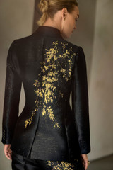 Knighton Jacquard Jacket Black And Gold Knighton Jacquard Jacket Black And Gold