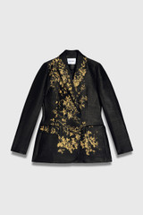 Knighton Jacquard Jacket Black And Gold Knighton Jacquard Jacket Black And Gold