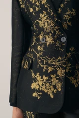 Knighton Jacquard Jacket Black And Gold
