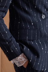 Knighton Wool Pinstripe Jacket Navy Knighton Wool Pinstripe Jacket Navy