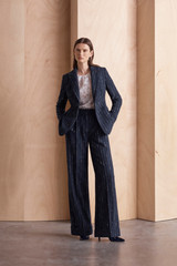 Knighton Wool Pinstripe Jacket Navy Knighton Wool Pinstripe Jacket Navy