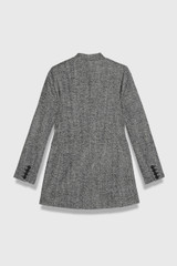 Kenwood Herringbone Wool Jacket Black And White Kenwood Herringbone Wool Jacket Black And White