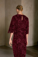 Ameria Velvet Lace Top Dark Crimson Ameria Velvet Lace Top Dark Crimson