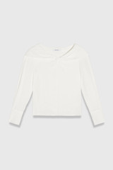 Tirana Silk Jacquard Long Sleeve Top Ivory Tirana Silk Jacquard Long Sleeve Top Ivory