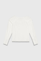 Tirana Silk Jacquard Long Sleeve Top Ivory Tirana Silk Jacquard Long Sleeve Top Ivory