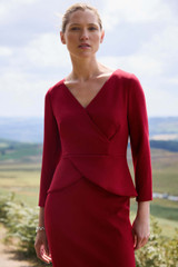 Verrone Sculpt Stretch Crepe Dress Dark Red Verrone Sculpt Stretch Crepe Dress Dark Red