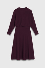 Savoia Merino Dress Deep Maroon