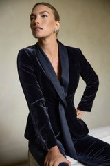 Lennox Velvet Jacket Navy Lennox Velvet Jacket Navy