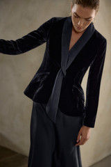 Lennox Velvet Jacket Navy Lennox Velvet Jacket Navy