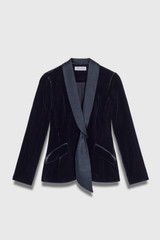 Lennox Velvet Jacket Navy